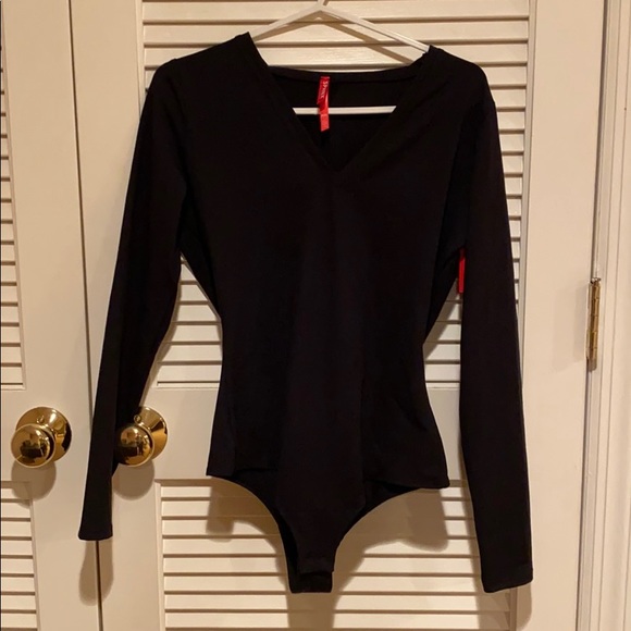 spanx long sleeve bodysuit